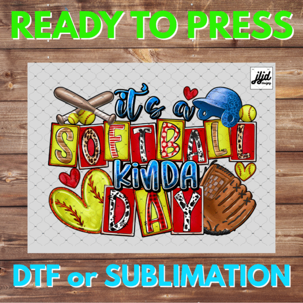 Softball Kinda Day | Graphic T Shirt | sports | Softball | Mom | cheetah | DTF | Sublimation