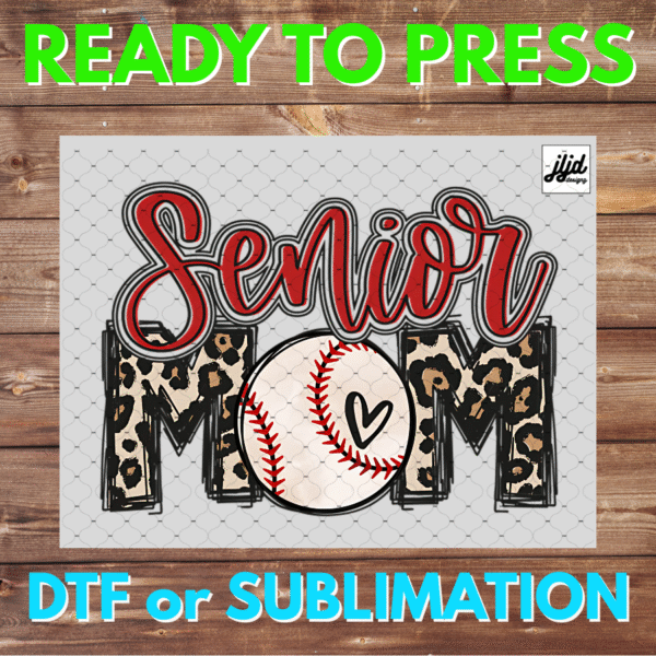 Baseball Senior Mom | Graphic T Shirt | sports | Mother | cheetah | DTF | Sublimation