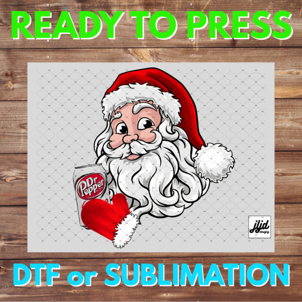 Santa Diet Dr Pepper | Graphic tee | Christmas | DTF | Sublimation
