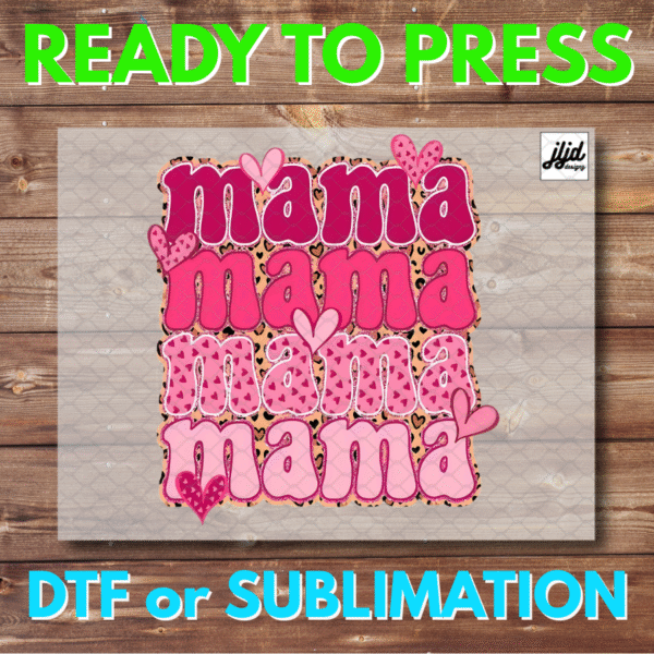Mama | Graphic tee | Mom | pink | heart | Mother's Day | Valentine's Day | DTF | Sublimation
