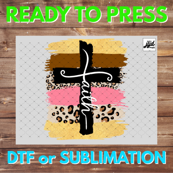 Cross Faith | Graphic tee | Jesus | paint splatter | cheetah | DTF | Sublimation