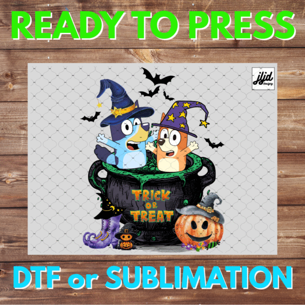 Trick or Treat Bluey | Bingo | Halloween | DTF | Sublimation