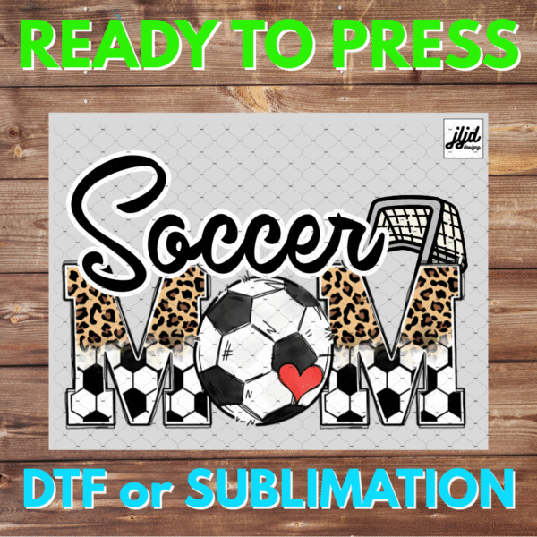 Soccer Mom | sports | cheetah | DTF | Sublimation