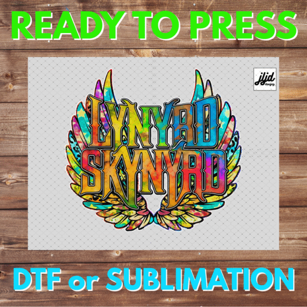 Lynyrd Skynyrd | Rock | Music | neon tie dye | DTF | Sublimation