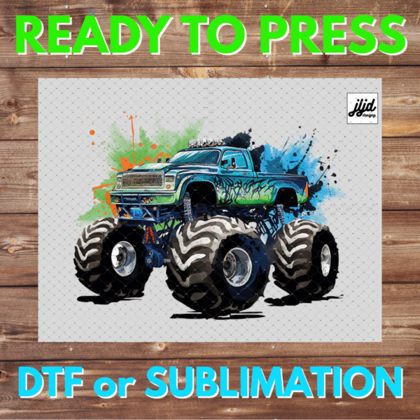 Monster Truck | blue | DTF | Sublimation