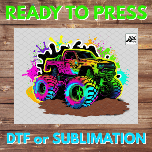 Monster Truck | neon | DTF | Sublimation