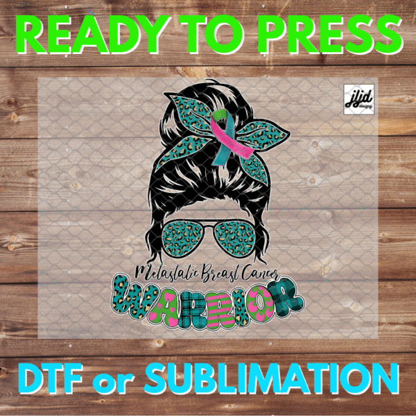 Breast Cancer Warrior | Survivor | mom bun | cheetah leopard | Graphic T Shirt | DTF | Sublimation
