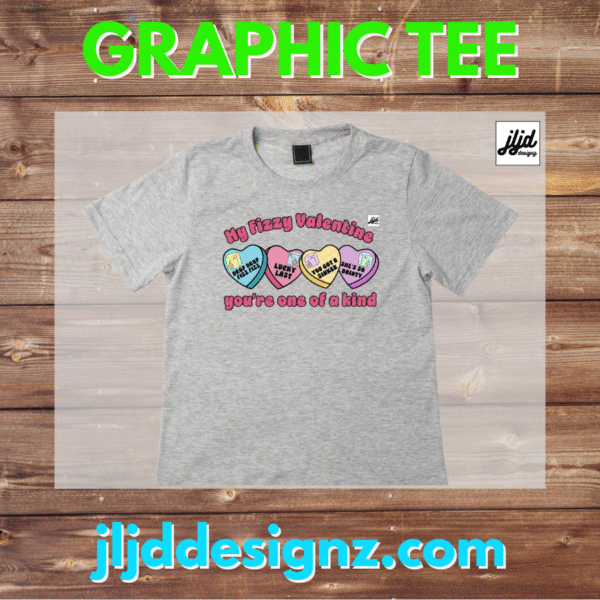 Fizzy Valentine | Bomb Party | hearts | Graphic T Shirt | Rep Apparel | Fizz Fizzcano