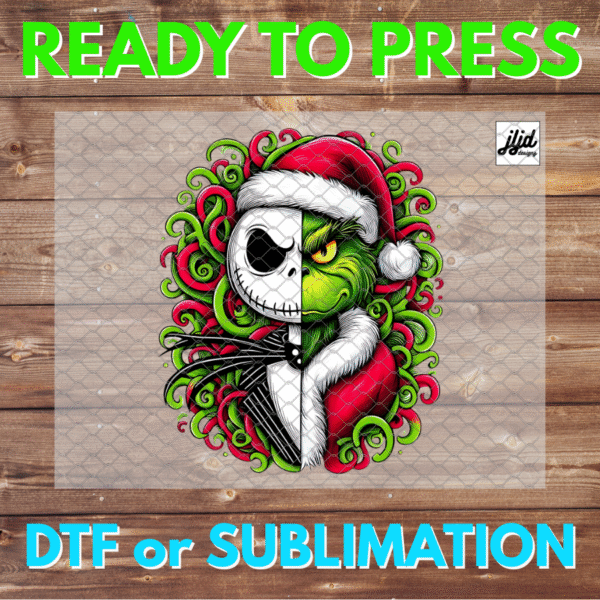 Grinch and Jack | Merry Christmas Holiday | Graphic tee | DTF | Sublimation