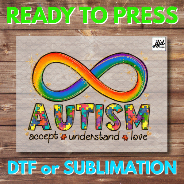 Autism Infinity | puzzle piece | Accept Understand Love | Teacher | Graphic tee | DTF | Sublimation