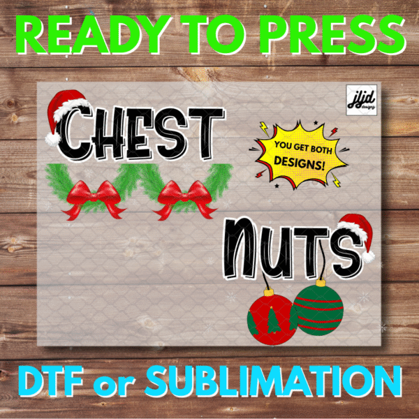 His and Hers Set | Chest Nuts | Christmas Holiday | Graphic tee | DTF | Sublimation