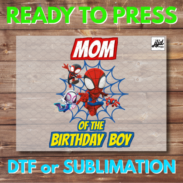 Spidey Spiderman Family Birthday | Personalize | Custom | Graphic T Shirt | DTF | Sublimation