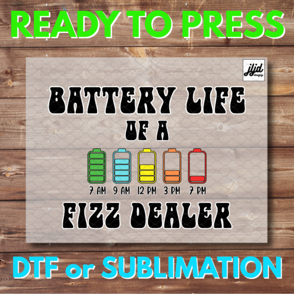 Battery Life of a Fizz Dealer | Bomb Party | Ryze Party | Graphic T Shirt | Rep Apparel | Jewelry Reveal | Fizz Fizzcano | DTF | Sublimation