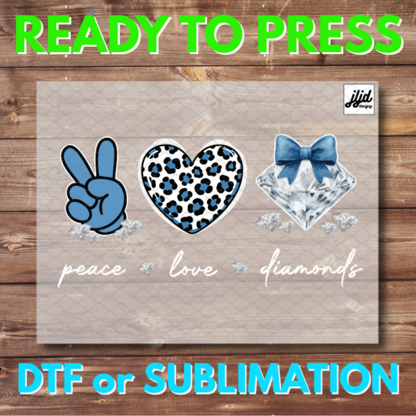 Peace Love Diamonds | Bomb Party | Ryze Party | Graphic | Rep Apparel | Jewelry Reveal | DTF | Sublimation