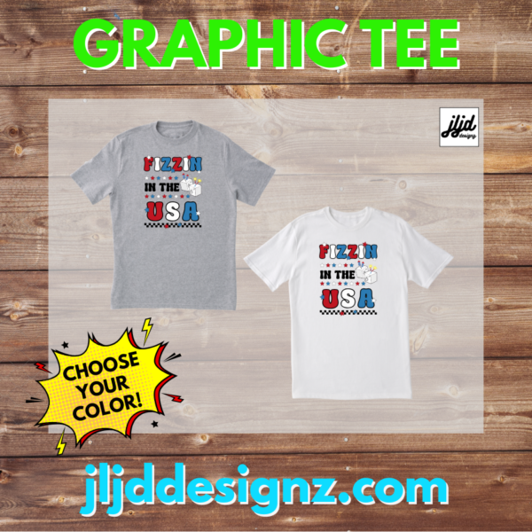 Fizzin in the USA | Bomb Party | America | July 4th | Diamond | Graphic T Shirt | Rep Apparel | Fizz Fizzcano