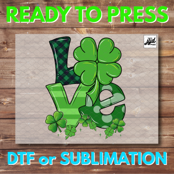 Love | St Patrick's Day | Graphic tee | Lucky | Clover | DTF