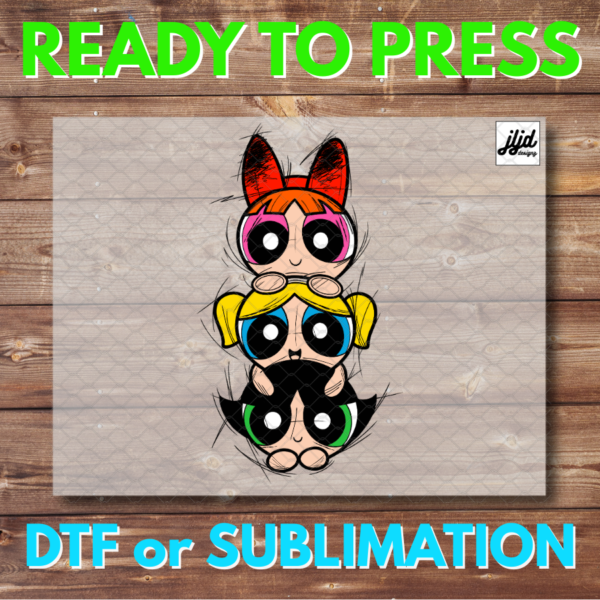 Powerpuff Girls | cartoon | Graphic tee | DTF | Sublimation