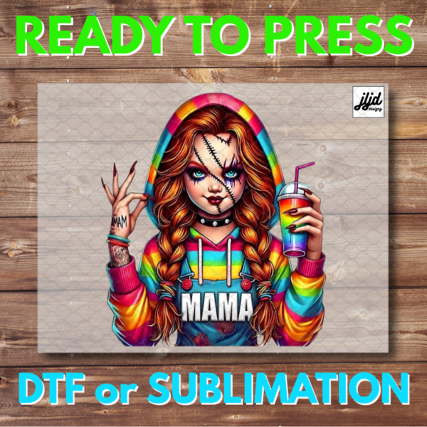 Mama Horror Halloween | Chuckie | retro movie | DTF